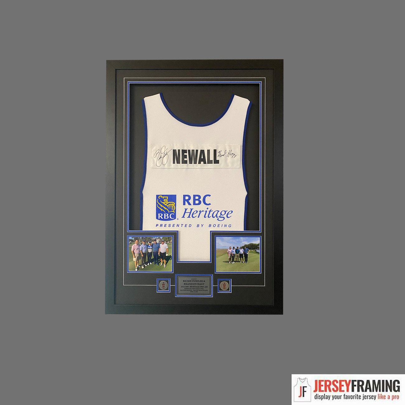 Hole in one frame for personal golf memorabilia