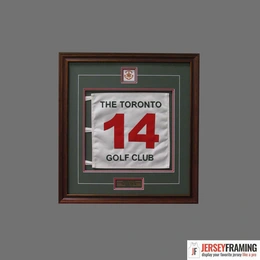 Golf ball display frame for tournaments